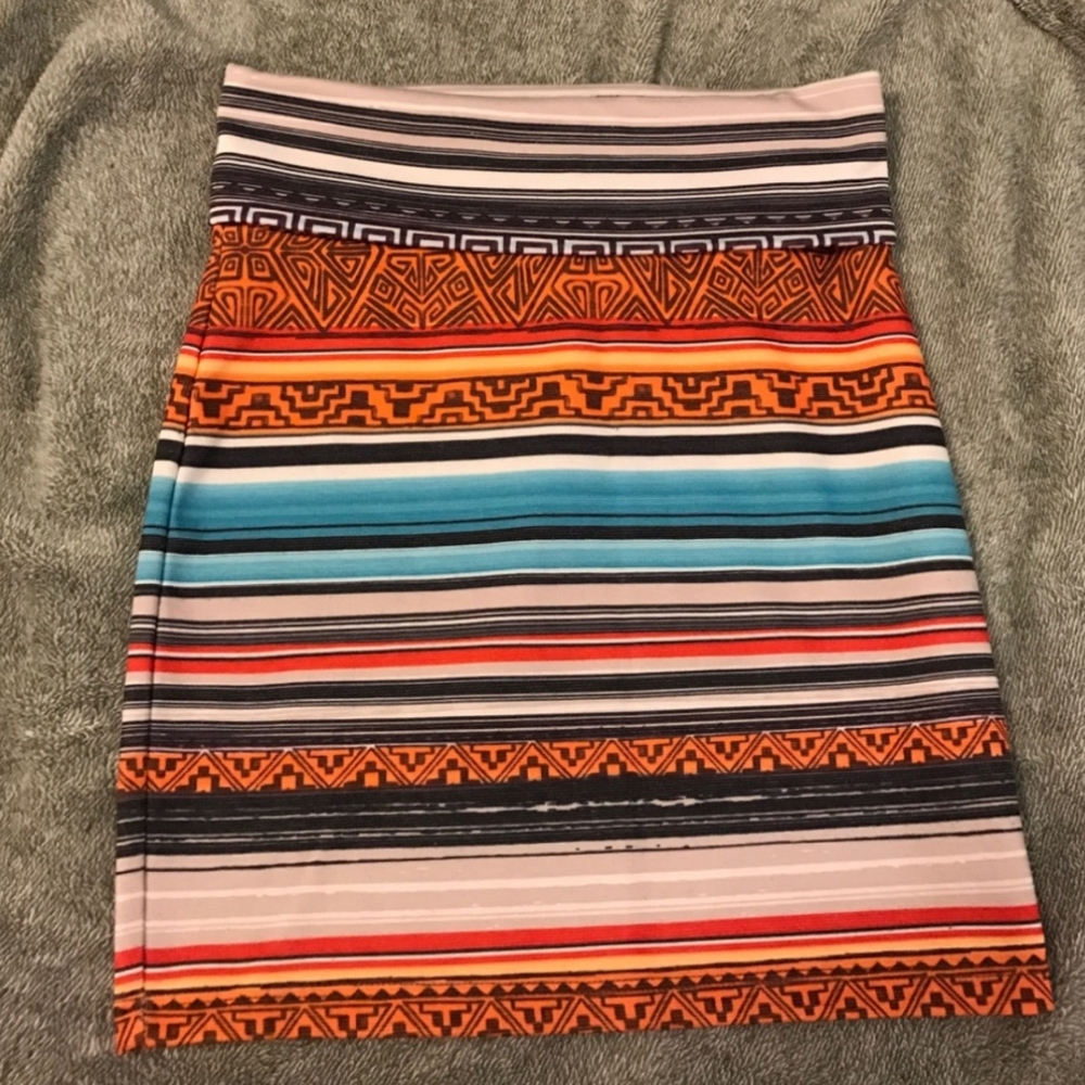 Pacsun Aztec Bodycon Skirt